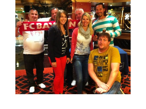Champions League Finale. Mit BLE-Gästen im Casino