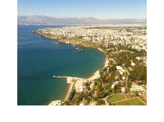 Antalya aus dem Cockpit