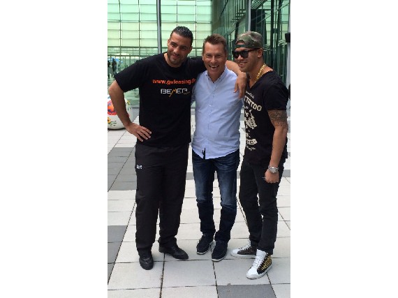 Champion Manuel Charr, Stefan Schmidt und Prince Kay One (Promoter und DSDS Juror)