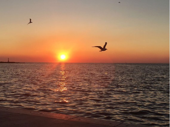Sonnenuntergang vor Poreč